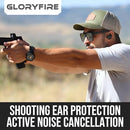 GLORYFIRE SHOOTING EAR PROTECTION EAR PLUGS 26DB NOISE REDUCTION - COOL BLACK - Like New