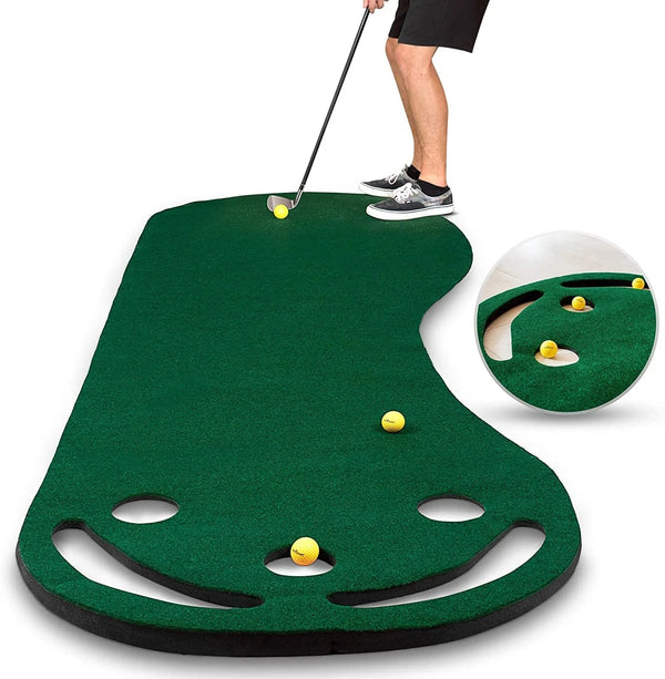ABCOSPORT PUTTING GOLF GRASSROOTS, 9FT × 3FT, INCLUDES 3 BALLS - GREEN - Like New