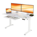 YDN ELECTRIC STANDING DESK DRAWERS 55 X 24 INCH ADJUSTABLE STAND UP - WHITE - Like New