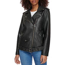 LEVI'S LONG LINED ELEVATED BELTED MOTO SIZE WOMEN S BLACK LW3RU545 - Brand New