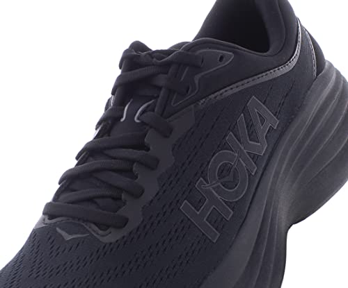 1123202 Hoka Men's Bondi 8 Sneaker Black/Black Size 8 Like New