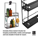 Umbra Cubiko Shower Caddy Black Metal Shower Head - B01ANF7AOK - Brand New
