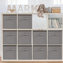 11x11 Storage Bins, Set of 10, Collapsible Cube Storage Bins, Fabric, Grey - Brand New