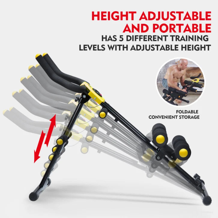 MAGIC BODY BUILDER 11 IN 1 5 SECS SHAPER ABDOMINAL EXERCISER - YELLOW - Like New