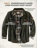 LEGENDARY WHITETAILS MEN'S JOURNEYMAN RUGGED SHIRT JACKET 2XLT DARK ARMY - Brand New