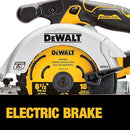 DEWALT 20V MAX* Circular Saw 6-1/2-Inch Cordless Tool Only DCS565B - Yellow - Like New