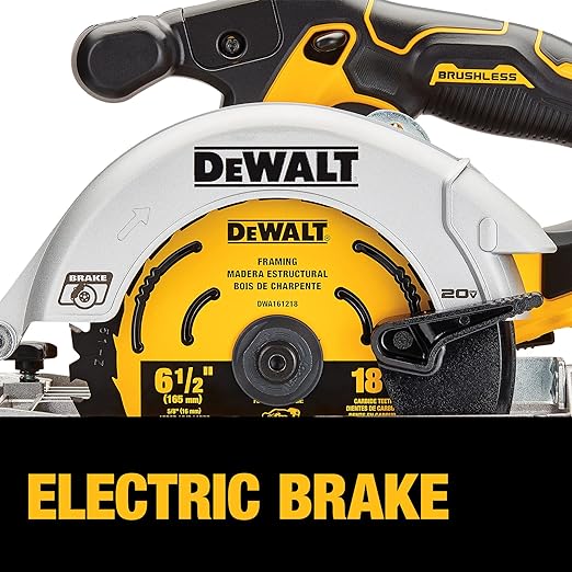 DEWALT 20V MAX* Circular Saw 6-1/2-Inch Cordless Tool Only DCS565B - Yellow - Like New