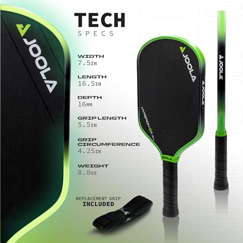 JOOLA 3S PICKLEBALL PADDLE – RAW CARBON FIBER SURFACE – 16MM PADDLES - HYPERION - Like New