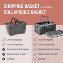 CleverMade Eco 24L Collapsible Reusable Plastic Grocery Shopping Baskets 3 Pack - Like New