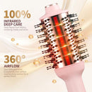 HIPPIH Infrared Blow Dryer Brush 4 in 1 Hair Dryer Brush Anti-frizz - Pink - Like New