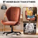 ZZW CRISS CROSS CHAIR WITH WHEELS WIDE CROSS LEGGED, ARMLESS TALL BACK - OATMEAL - Like New