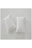 PATINA VIE FLAVIA 100% COTTON COVER 3 PIECE QUILT SET, KING - BRIGHT WHITE - Like New