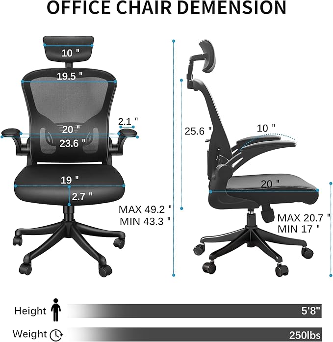 ERGONOMIC OFFICE CHAIR HIGH BACK TILT ERGONOMIC HOME OFFICE - Scratch & Dent