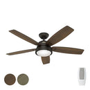 HUNTER FAN 52" CEILING FAN LED LIGHT REMOTE CC59040 - NOBLE BRONZE - Like New