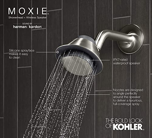 KOHLER MOXIE SHOWERHEAD AND WATERBLUETOOTH SPEAKER, 1.75 GPM - CHROME - Like New