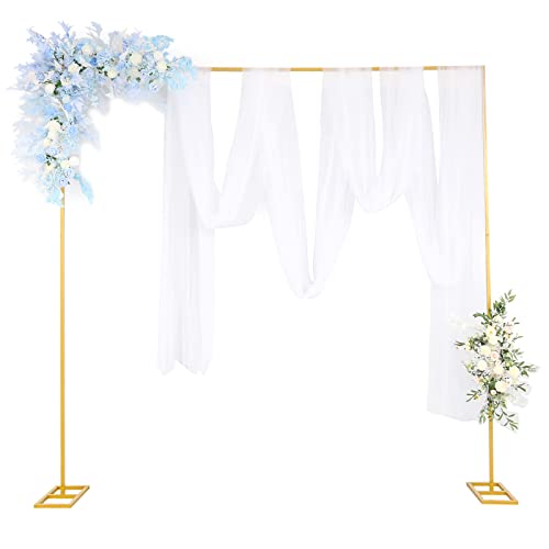Suuwoee Wedding Arch Backdrop Stand, 10x10Ft Adjustable - Scratch & Dent