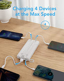 VRURC PORTABLE CHARGER 20000MAH BUILT-IN CABLES FAST CHARGING - WHITE - Like New