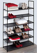 AMERICAN DREAM HOME GOODS ORGANIZER 6 TIER SHOE RACK 6940-BK - BLACK - Like New