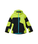 38SG073500 SPYDER BOYS' LEADER JACKET MEN SIZE 10 BLACK LIME - Brand New