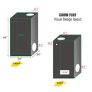 TOPOLITE LED 300W FULL SPECTRUM GROW LIGHT +24"X24"X48" GROW TENT TEN242448ES - Like New