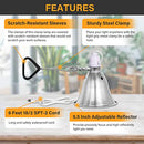 Simple Deluxe Clamp Lamp Light with 5.5" Aluminum Reflector E26 4 Pack, White - Brand New