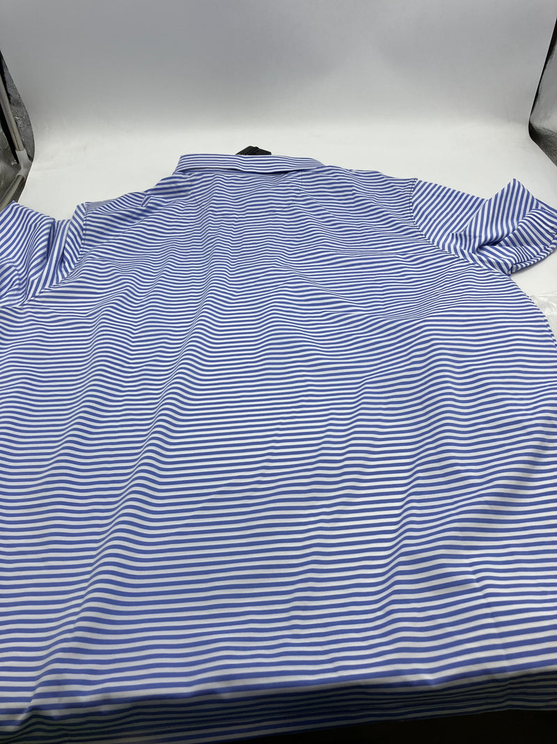 CALLAWAY MEN'S SURPRISE POLO - SIZE: MEN XL - LIGHT BLUE AND WHITE STRIPES - Brand New