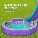 Sunny & Fun Inflatable Single Ring Water Slide Park Heavy-Duty for Outdoor Fun - Like New