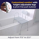 Drive Medical Tub Transfer Bench for Bathtub - Safer, Independent Bathing Aid - Brand New