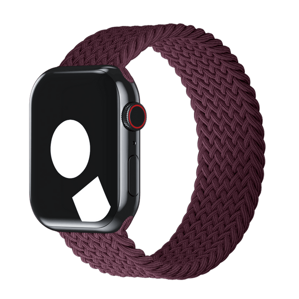 APPLE WATCH BAND BRAIDED SOLO LOOP 41MM SIZE 4 - DARK CHERRY - Brand New