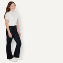 AMAZON ESSENTIALS GIRLS' HIGH STRETCH HIGH-RISE FLARE JEANS WOMEN 10 RINSE - Brand New
