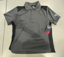 REEBOK WOMENS SHORT SLEEVE POLO - SIZE: WOMEN L - GRAPHITE/BLACK - Like New