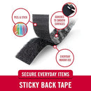 VELCRO BRAND VELCRO Brand 5 Ft x 3/4 In Tape Roll with Adhesive 90086 - BLACK - Brand New