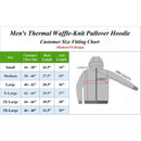 BLUE ICE LOOSE FIT WAFFLE KNIT THERMAL HENLEY PULLOVER HOODIE - SIZE:XL - OLIVE - Brand New