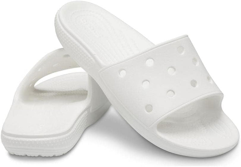 CROCS UNISEX-ADULT CLASSIC SLIDE SANDALS - SIZE: MEN 7 WOMEN 9 - WHITE - Brand New