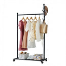 GARVEE METAL CLOTHING RACK WITH WHEELS FOR SMALL SPACE - BLACK - Like New