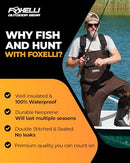 FOXELLI CHEST WADERS WATERPROOF 4MM NEOPRENE MEN SIZE 8 BROWN - Like New
