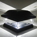 iGlow 8 Pack Vintage Bronze 6 x 6 Solar Post Light SMD LED Deck Cap 6 x 6 - Brand New