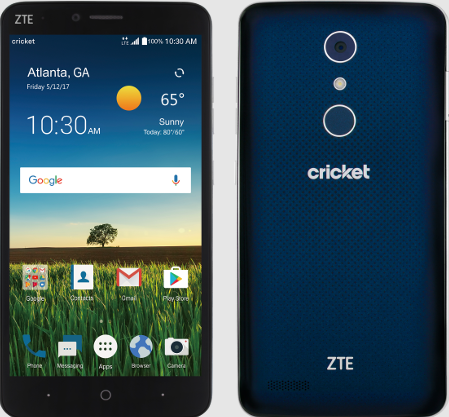 ZTE BLADE X MAX 32GB CRICKET Z983 - BLUE Like New