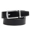 CARLO FELLINI GENUINE LEATHER RATCHET MEN ONE SIZE ADJUSTABLE - SILVER/BLACK - Like New