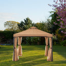 SKYLINE OUTDOOR CURTAINS WITH MOSQUITO NETTING 10 X 10 FOOT - - Scratch & Dent