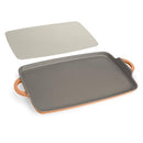 Goodful All-in-One Double Burner Griddle, Ceramic Nonstick, 18" x 11",Terracotta - Like New