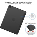 JETECH CASE FOR IPAD PRO 12.9" 6TH/5TH GEN, SLIM STAND HARD BACK SHELL - BLACK - Brand New