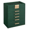 SONGMICS JEWELRY BOX, 6-LAYER STORAGE, MODERN STYLE - FOREST GREEN/GOLD - Like New
