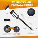 SOLARGARDEN SOLAR LIGHTS OUTDOOR 8 PACK SOLAR LIGHTS OUTDOOR WATERPROOF - BLACK - Like New