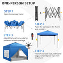 GDYEVO 10x10 POP Easy Set Up Camping Canopy Tent - OB-GZ068BL - Blue - Like New