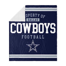FOCO Dallas Cowboys NFL Team Property Of Sherpa Fleece Blanket - Brand New