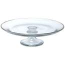 Anchor Hocking Silver Rimmed Glass Cake Plate - Brand New