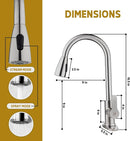 MEGA HANDLES Pull Down Kitchen Sink Faucet Stainless Steel 3-Way - Satin Nickel - Like New