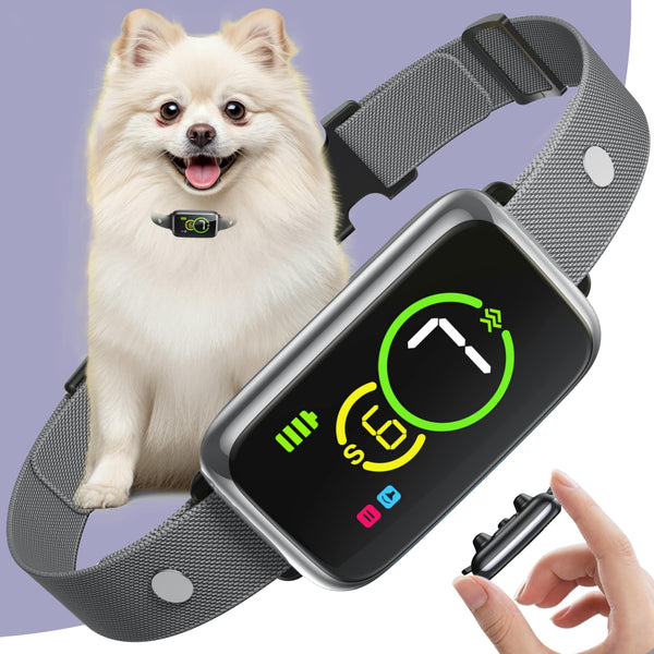 NQQHNN DOG BARK COLLAR, SMART BARK DOG 5-15LBS MEDIUM LARGE DOG - GRAY - Like New
