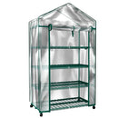 HOME-COMPLETE 4 Tier Mini Greenhouse Portable Greenhouse PVC Cover HC-4201-IMP - Like New